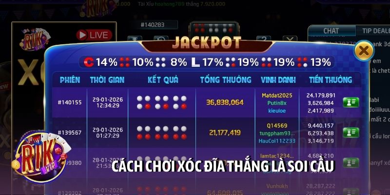 Cách chơi xóc đĩa thắng là soi cầu