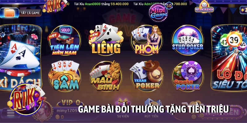 Game bài đổi thưởng tặng tiền triệu